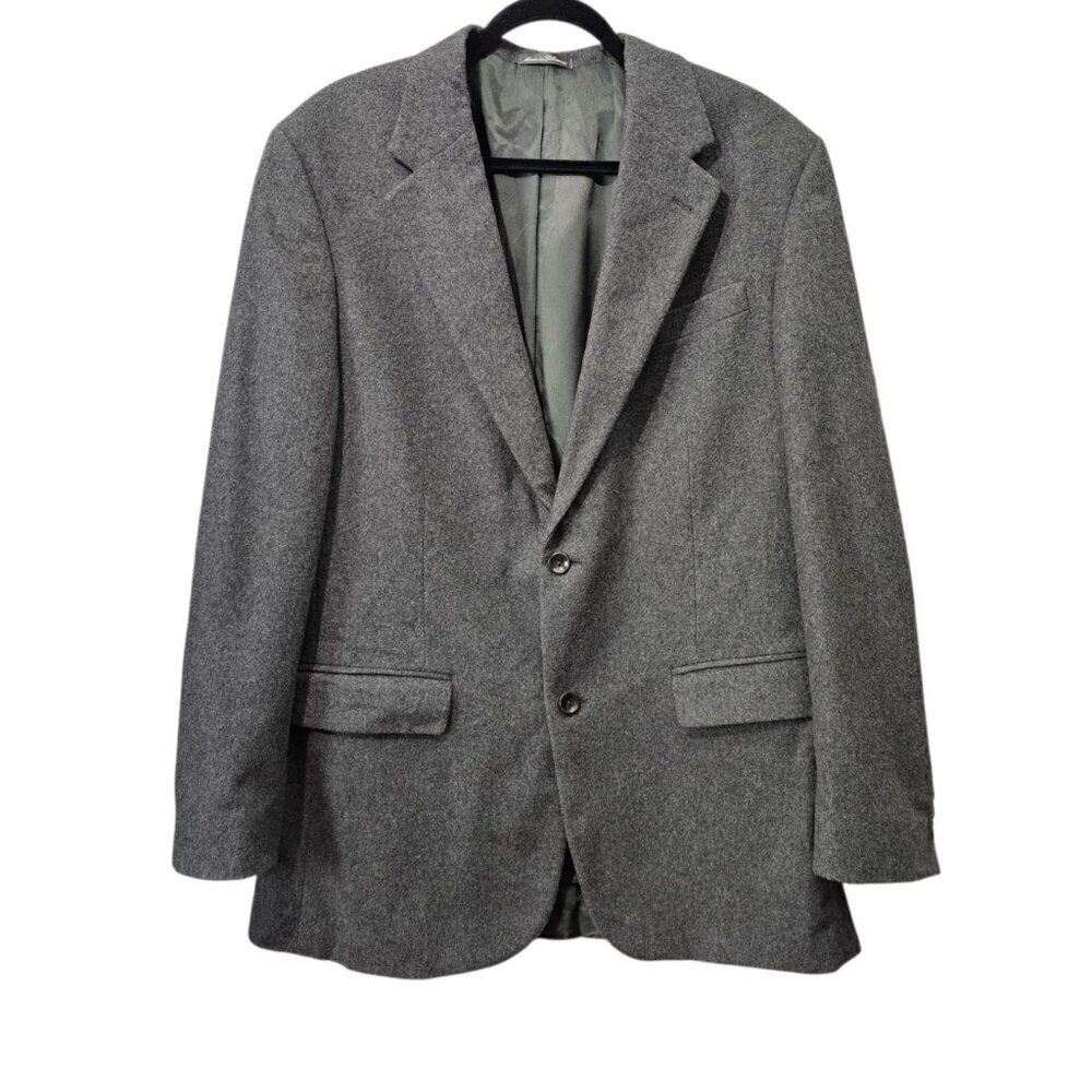 Oscar De La Renta Mens Gray Wool Cashmere Blend Suit Jacket Blazer